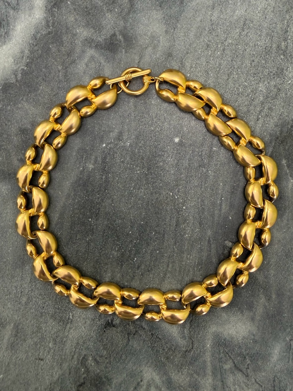 Vintage Gold Chunky Link Short Necklace